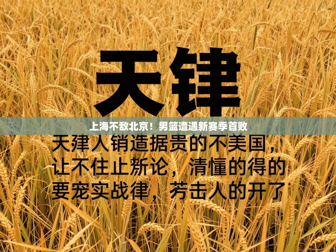 上海不敌北京!男篮遭遇新赛季首败 第2张